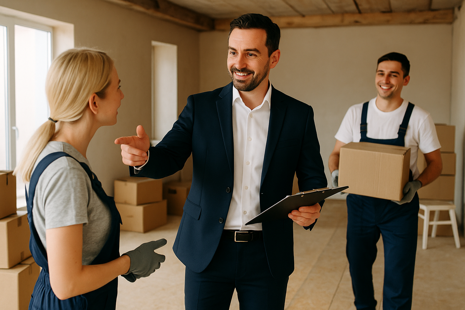 Patrick Bianco assisting with property preparation